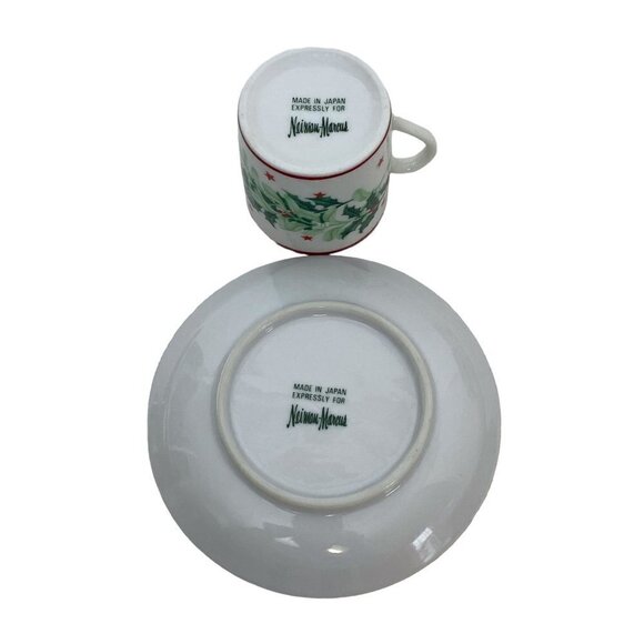 NEIMAN MARCUS Holly Espresso Cup and Saucer Demitasse - Picture 5 of 5